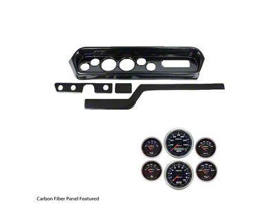 1964 GTO / LeMans Complete 6 Gauge Panel with Autometer Cobalt Electric Gauges, Black