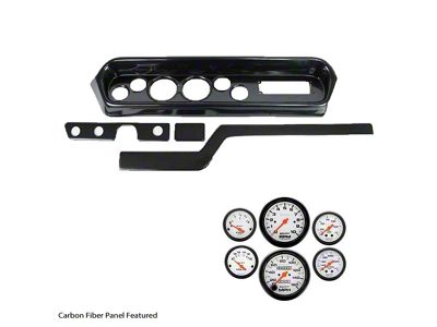 1964 GTO / LeMans Complete 6 Gauge Panel with Autometer Phantom Mechanical Gauges, Black