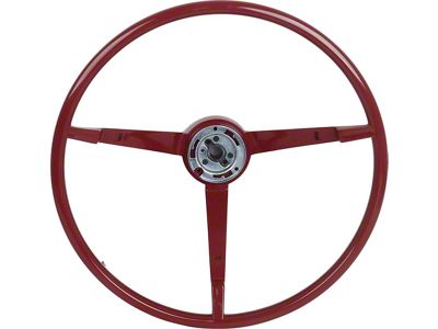 1964 Mustang 3-Spoke Steering Wheel for Cars with Generator, Red