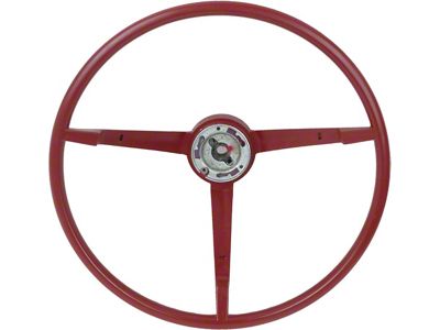 1964 Mustang 3-Spoke Steering Wheel for Cars with Generator, Red