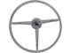 1964 Mustang 3-Spoke Steering Wheel for Cars with Generator, White