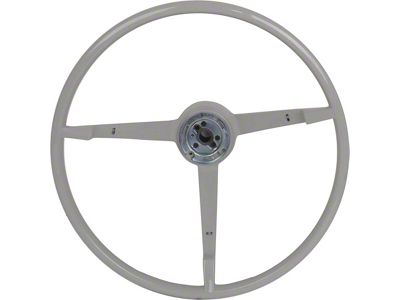 1964 Mustang 3-Spoke Steering Wheel for Cars with Generator, White
