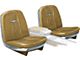 1964 Ford Thunderbird Front Bucket Seat Covers, Vinyl, Medium Palomino 44, Trim Codes 59 & 59A, Without Reclining Passenger Seat