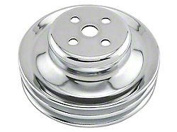 1965-1966 Fairlane Water Pump Pulley - Double Groove - Chrome