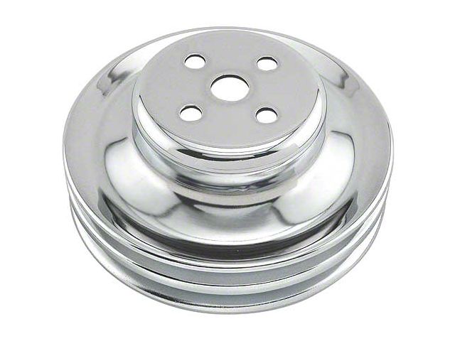 1965-1966 Fairlane Water Pump Pulley - Double Groove - Chrome