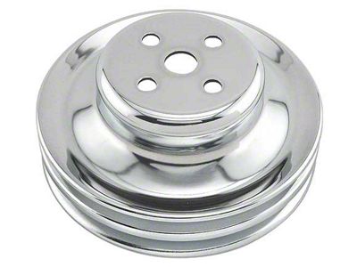 1965-1966 Fairlane Water Pump Pulley - Double Groove - Chrome