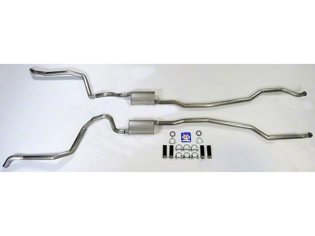 1965-1966 Full Size Chevrolet Aluminized Exhaust System 2-1/2 Dual Turbo, Big Block, With Performance Exhaust Manifolds, 2-1/ 2