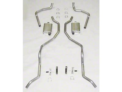 1965-1966 Chevy Dual Exhaust System Small Block With Stock 2 Exhaust Manifolds 2-1 & 2 Turbo Stainless Steel