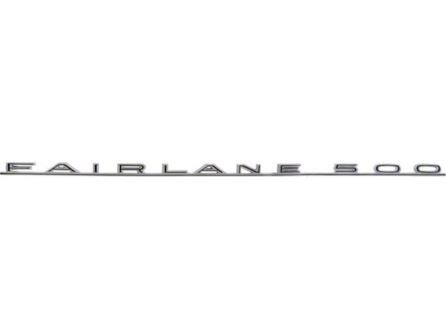 FAIRLANE 500 / Quarter Panel Nameplate / Chrome
