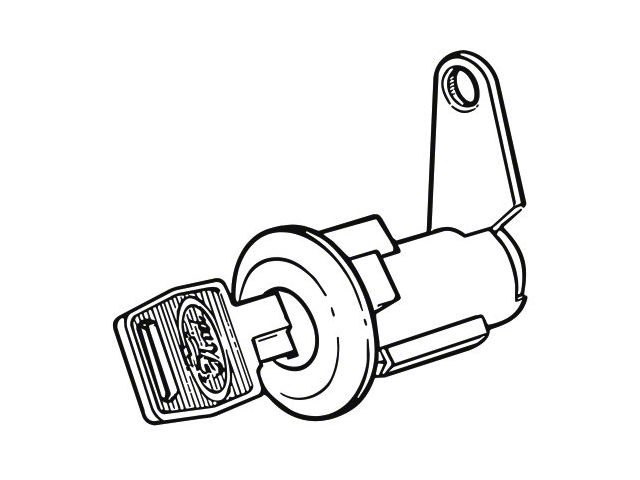 Door Lock Cylinder/ Fits Rt Or Left/ Incl 2 Logo Keys