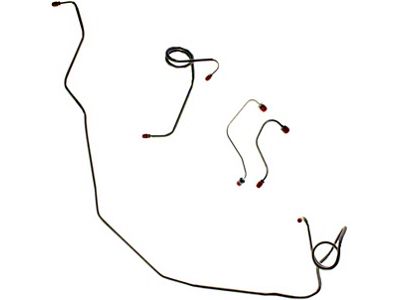 Thunderbird Front Brake Lines, Power Front Drum, 1965-1966 (Power Front Drum Brakes)