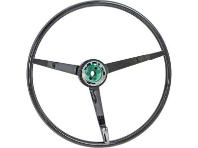 1965-1966 Mustang 3-Spoke Steering Wheel for Cars with Alternator, Black