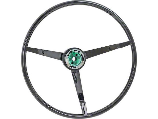 1965-1966 Mustang 3-Spoke Steering Wheel for Cars with Alternator, Black