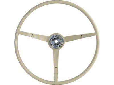 1965-1966 Mustang 3-Spoke Steering Wheel for Cars with Alternator, White