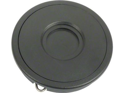 1965-1966 Mustang Billet Aluminum Steering Wheel Horn Button, Black