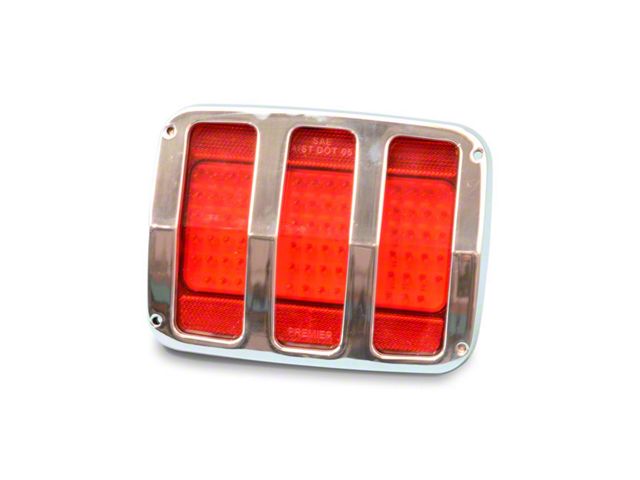 1965-1966 Mustang Billet Taillight Bezels, Smooth Style