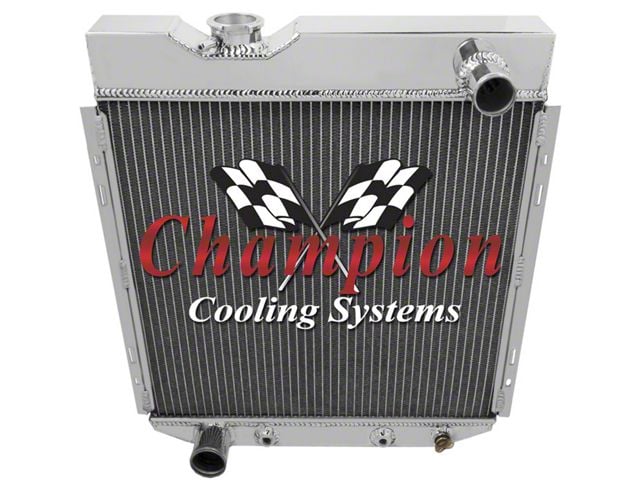 1965-1966 Mustang Champion 4-Row Aluminum Radiator, 302/351/390/428/429 V8 (302/351/390/428/429 V8)