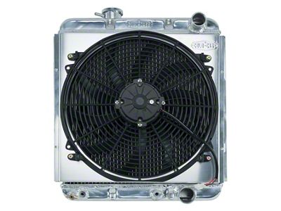 1965-1966 Mustang COLD-CASE Aluminum Radiator Kit w/16 Electric Fan, 289 V8 with Automatic Transmission