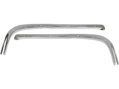 1965-1966 Mustang Convertible Top Hockey Stick Boot Moldings, Pair