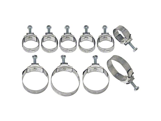 1965-1966 Mustang Date Coded Hose Clamp Set, 6-Cylinder