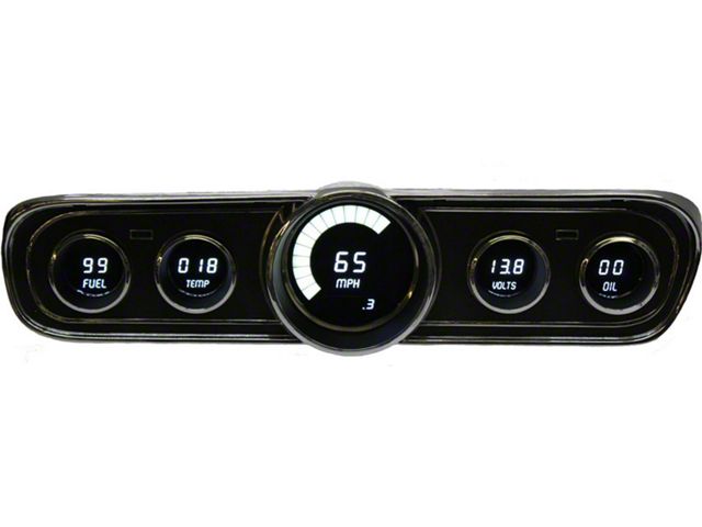 1965-1966 Mustang Direct-Fit Digital Dash with Artic White Display