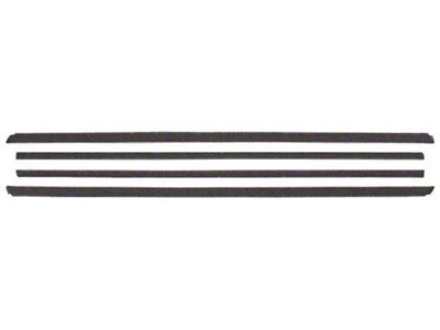 OPR 1965-1966 Mustang Early Fastback Inner and Outer Belt Weatherstrip Kit with Black Beads, 4 Pieces