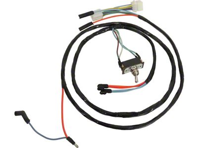 CA 1965-1966 Mustang Emergency Flasher Switch and Wiring Harness, Before 3/1/66