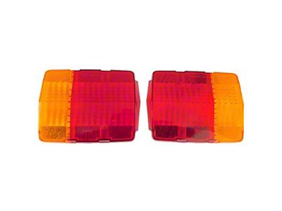 1965-1966 Mustang Euro-Style Amber Tail Light Lenses, Pair (Australian/European Models)