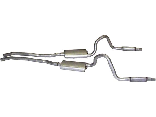 1965-1966 Mustang GT Concours Correct 2 Dual Exhaust System with Resonators and without H-pipe
