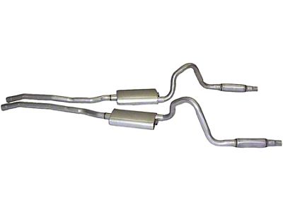 1965-1966 Mustang GT Concours Correct 2 Dual Exhaust System with Resonators and without H-pipe