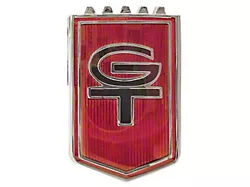 1965-1966 Mustang GT Front Fender Emblem with Ceramic Insert, Before 10/1/65