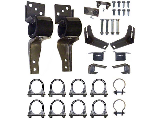 1965-1966 Mustang Oversized 2-1/4 Dual Exhaust Hanger Kit, V8