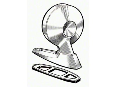 OPR Outside Rear View Mirror/ Round Head/ Right Side