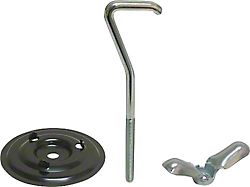 1965-1966 Mustang Spare Tire Hold Down Kit with J-Hook, 3 Pieces (Used from late 1965 through 1966)