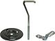 1965-1966 Mustang Spare Tire Hold Down Kit with J-Hook, 3 Pieces (Used from late 1965 through 1966)