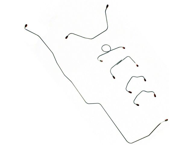 1965-1966 Mustang Stainless Steel Front Disc Brake Line Kit, 6-Piece (Front Disc Brakes)