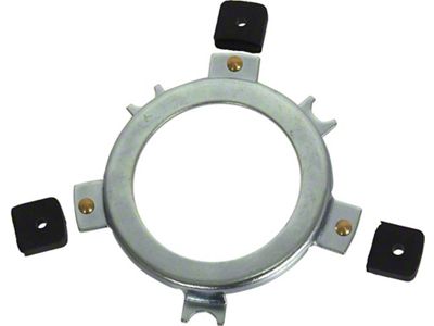 OPR 1965-1966 Mustang Woodgrain Steering Wheel Horn Button/Ring Index Plate