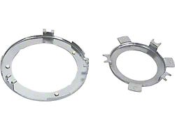 1965-1966 Mustang Woodgrain Steering Wheel Horn Ring Contact Plate Set, 2 Pieces