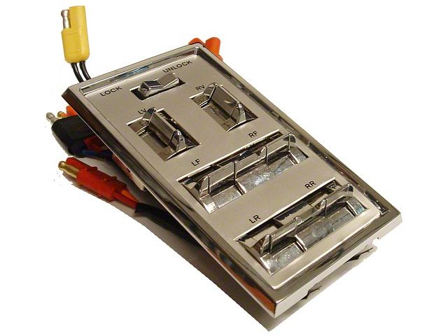 Power Switch Housing and Switches; 7-Hole Console (65-66 Thunderbird)