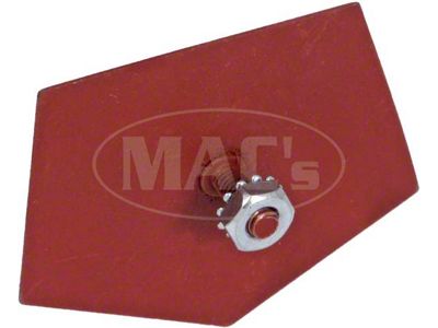 1965-1966 Ford Thunderbird Trunk Lock Orn Key Hole Cover Insert, Primered Stl With Stud Attached, Includes Nut & Lock Wshr