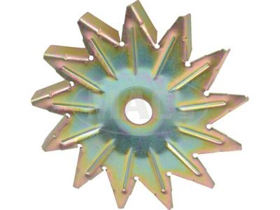 1965-1966 Ford Thunderbird Alternator Fan, Gold Zinc Dichromate, 13 Blades, Before 11/1/1969