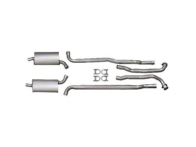 1965-1967 Corvette Exhaust System Big Block 390hp And 435hp Aluminized 2-1/2 For Cars With Manual Transmission