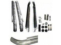Side Exhaust Cover Kit, Alum,w/Rocker Moldings, 65-67