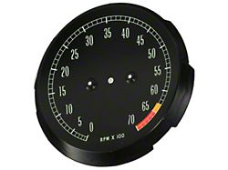 1965-1967 Corvette Tachometer Face High Red Line 