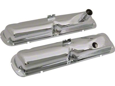 1965-1967 Mustang Chrome Valve Covers, Original Hi-Po 289 V8 Style