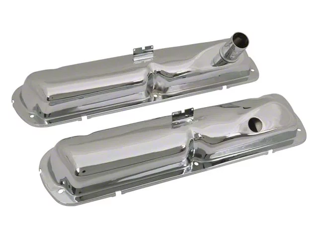 1965-1967 Mustang Chrome Valve Covers, Original Hi-Po 289 V8 Style