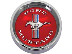 1965-1967 Mustang Wheel Center Cap with Red Background