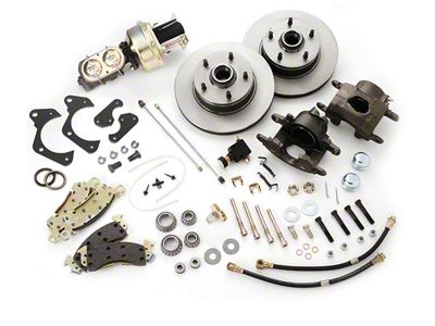 1965-1968 Chevy Complete Power Disc Brake Kit, With 9 Booster & Standard Steel Lines