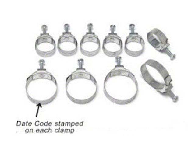 1965-1968 Mustang Date-Coded Hose Clamp Set, 6-Cylinder