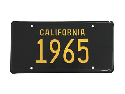 1965-1969 Classic California License Plate